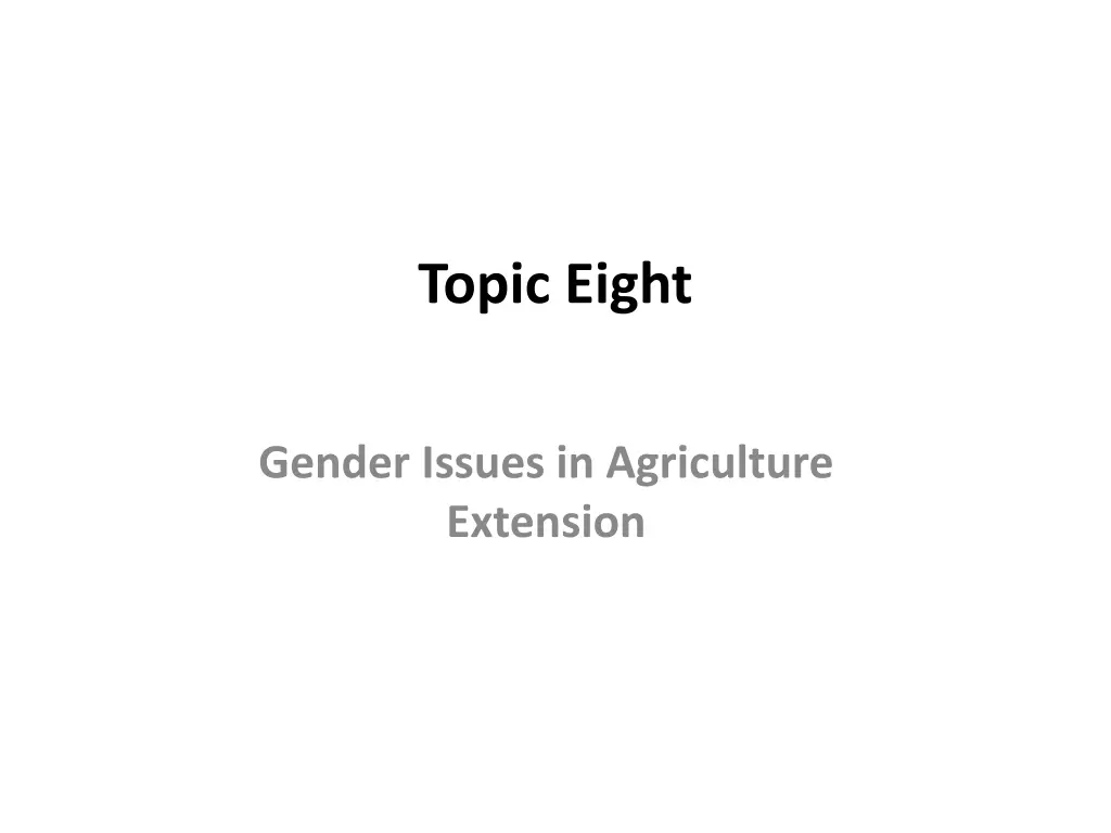 topic eight