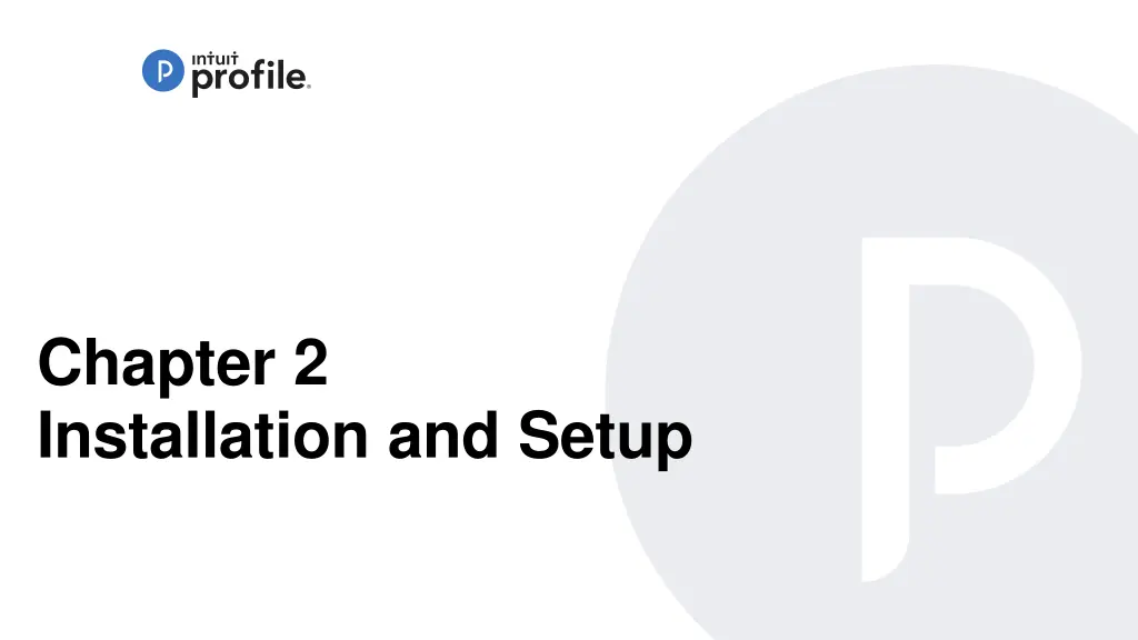 chapter 2 installation and setup