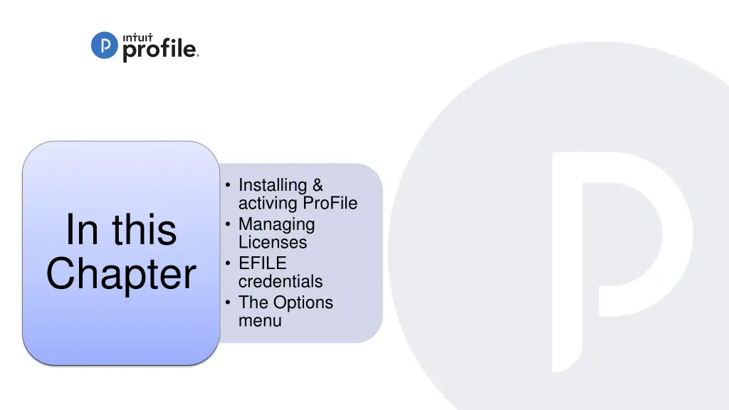 installing activing profile managing licenses