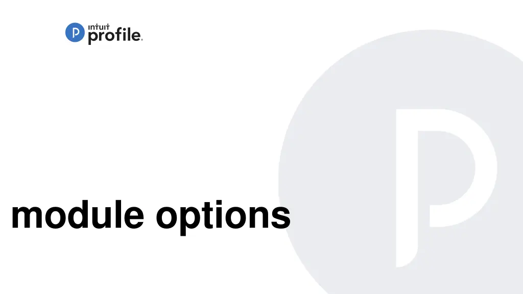 module options