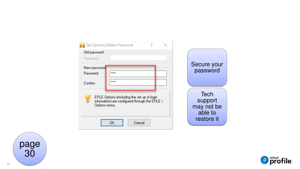 secure your password