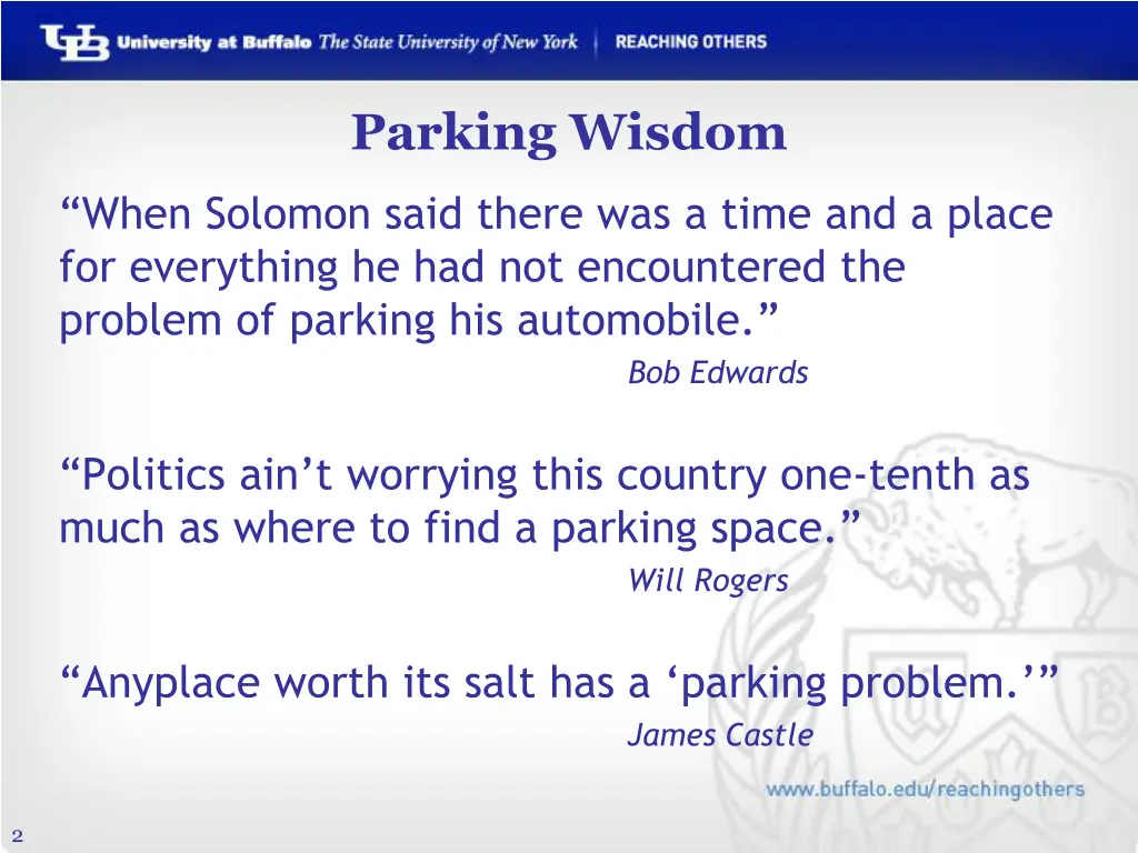 parking wisdom