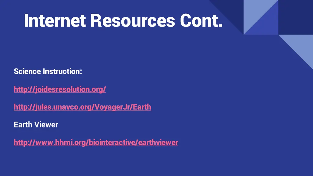 internet resources cont