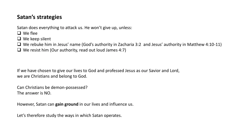 satan s strategies