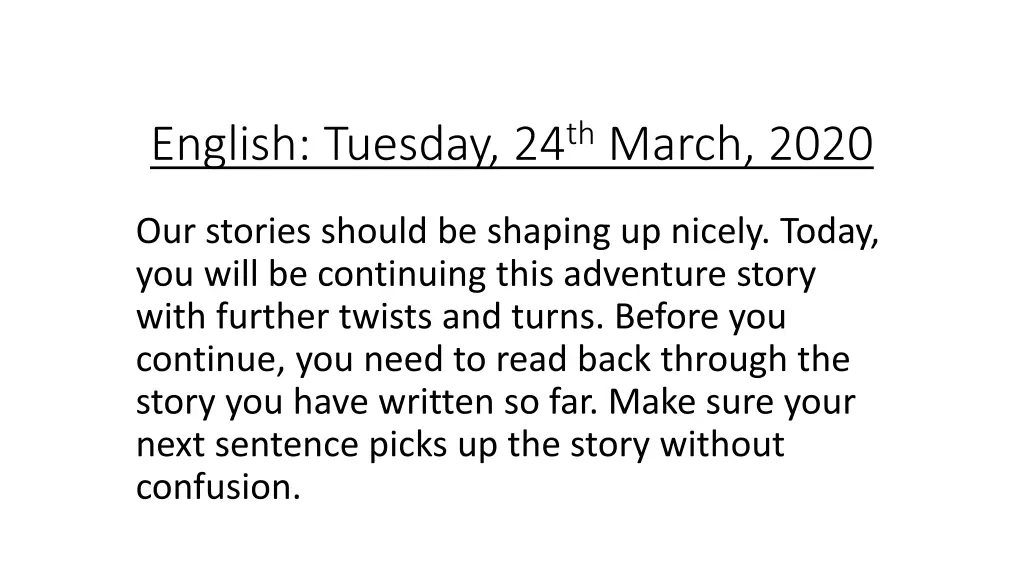 english tuesday 24 th march 2020
