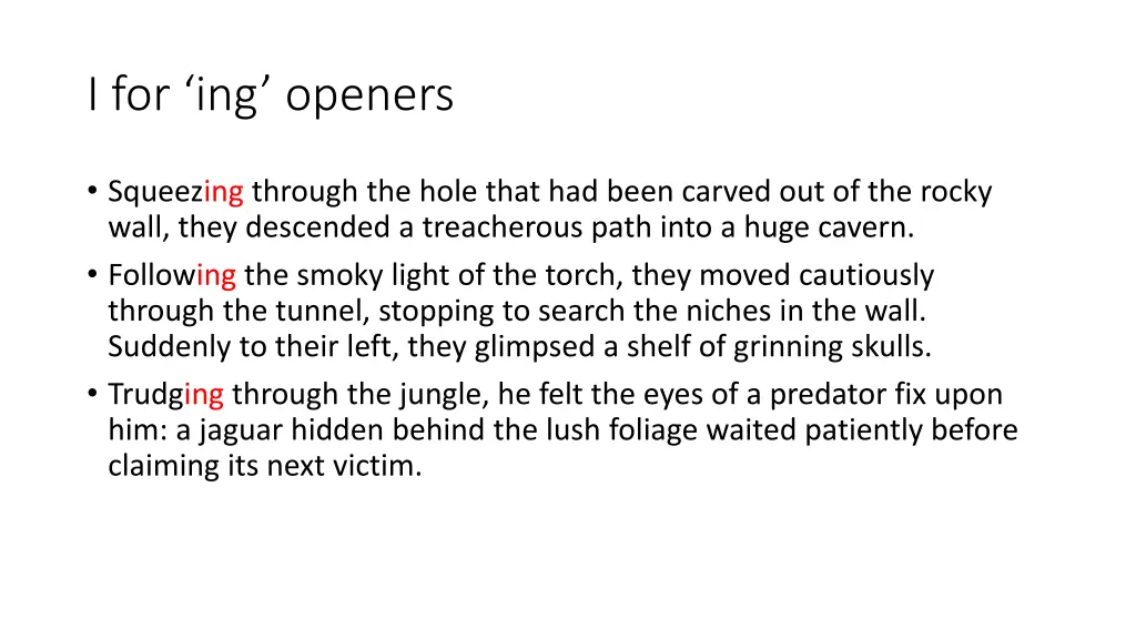 i for ing openers