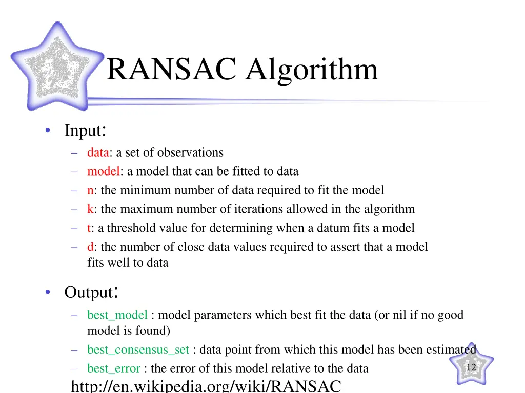 ransac algorithm