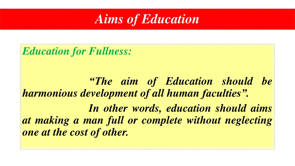 aims of education 4