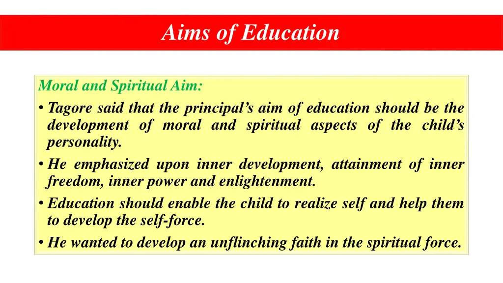 aims of education