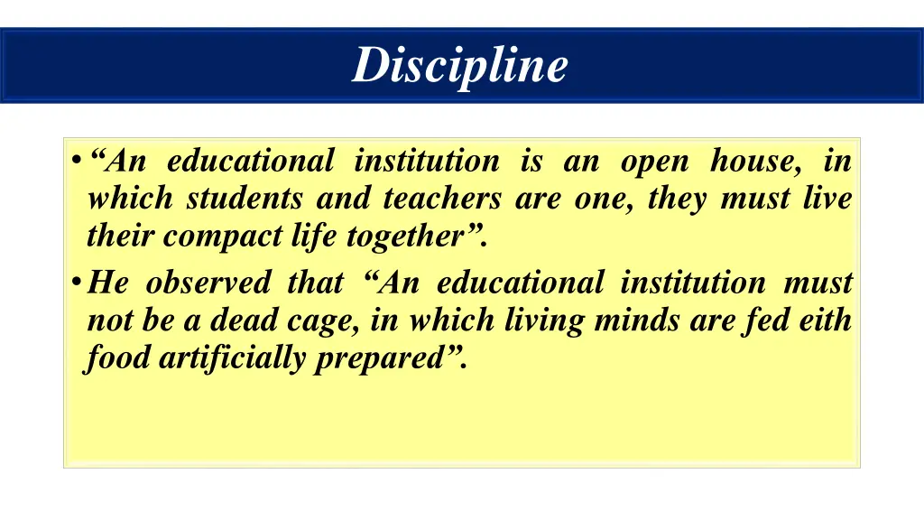 discipline
