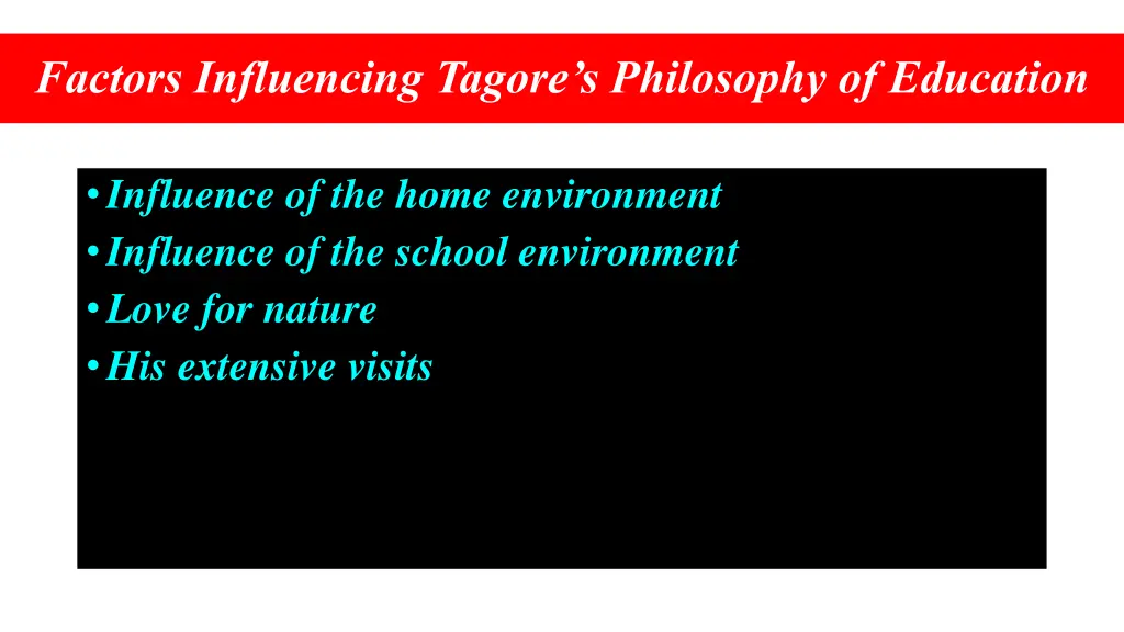 factors influencing tagore s philosophy