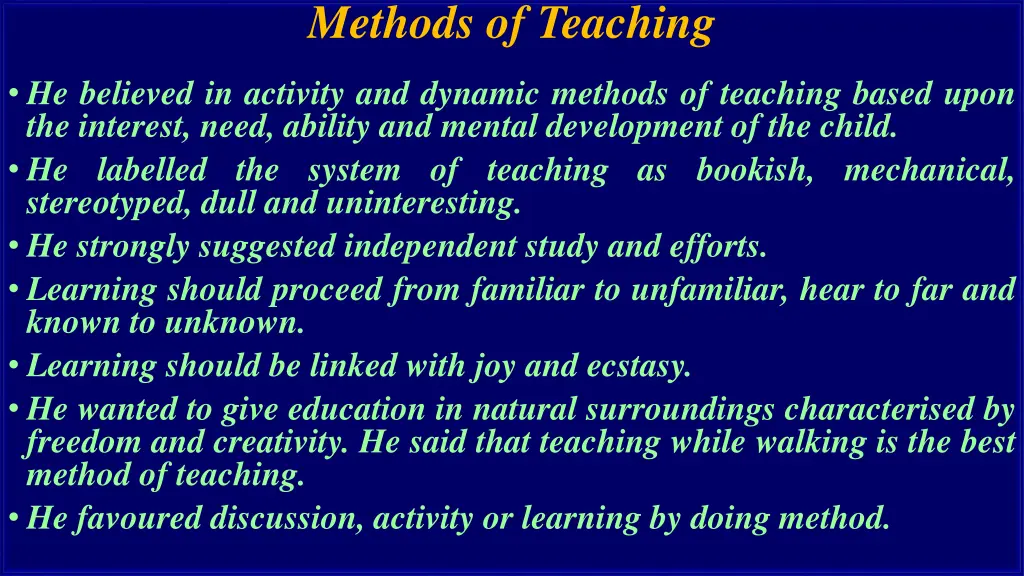 methods of teaching