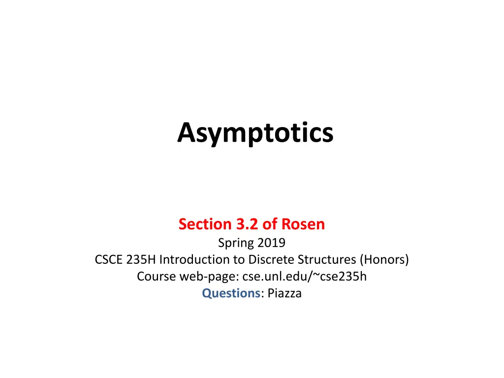 asymptotics