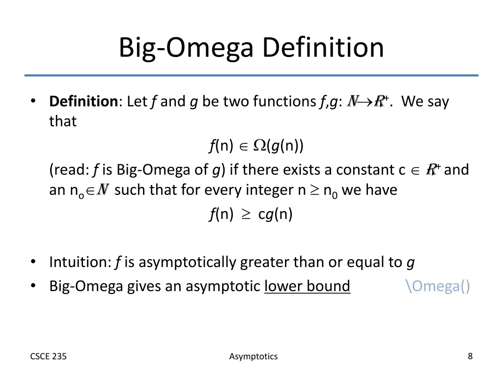 big omega definition