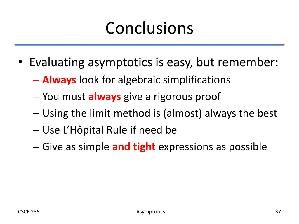 conclusions