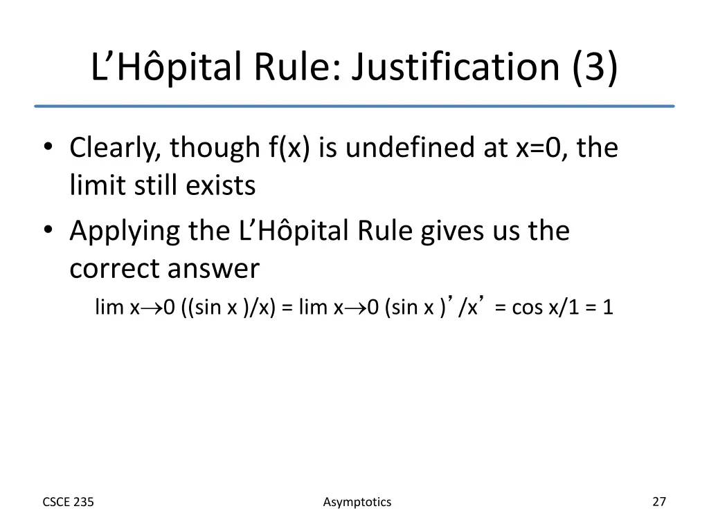 l h pital rule justification 3