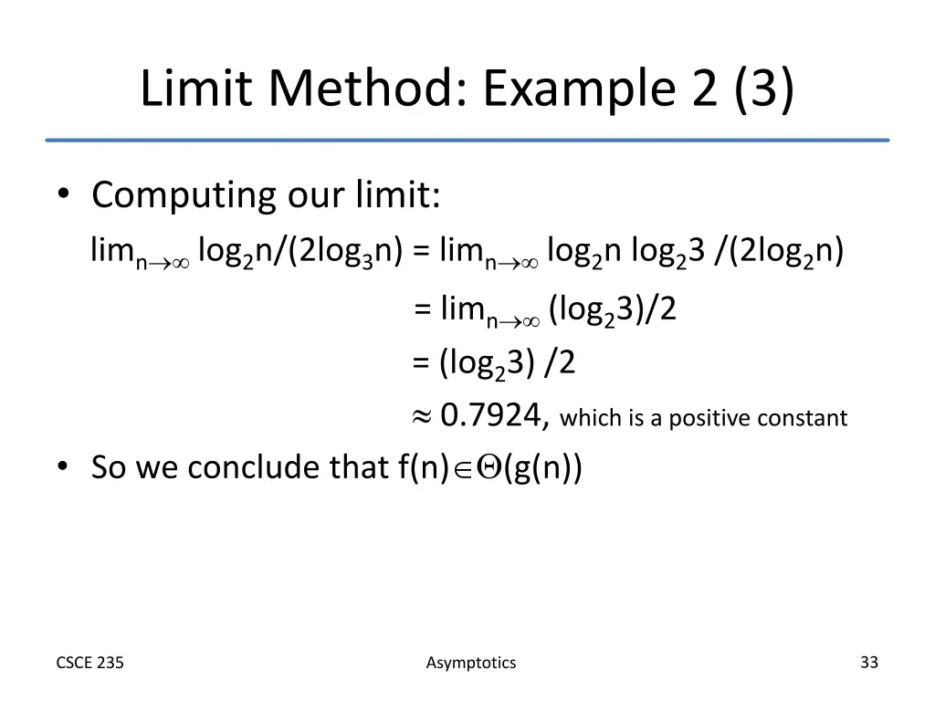 limit method example 2 3