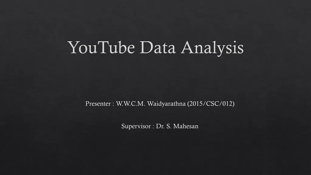 youtube data analysis