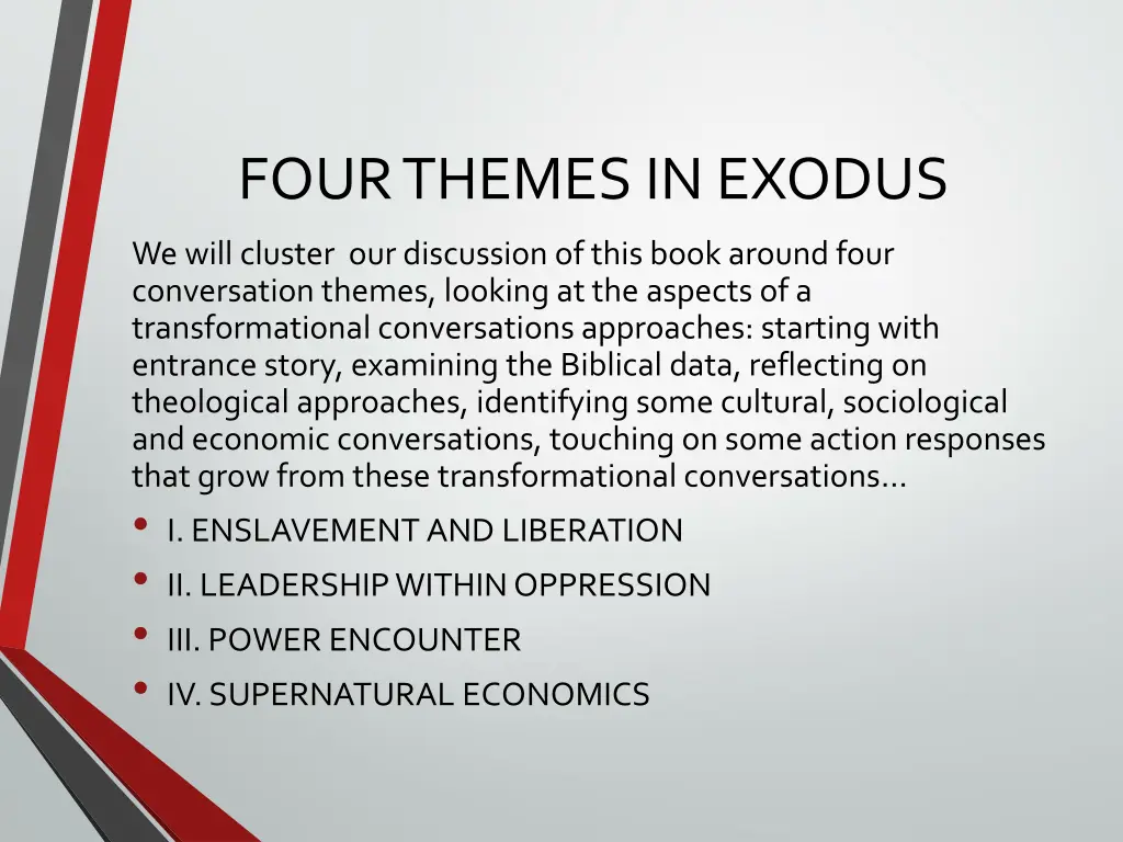 four themes in exodus