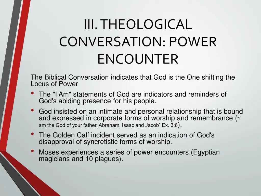 iii theological conversation power encounter