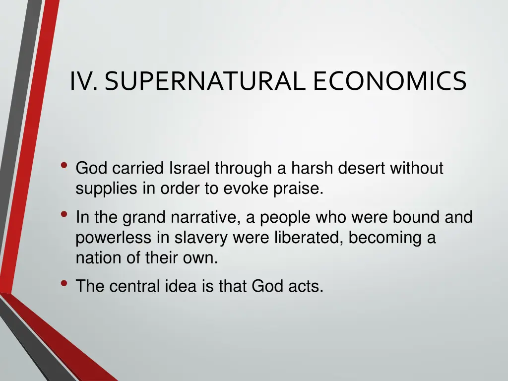 iv supernatural economics