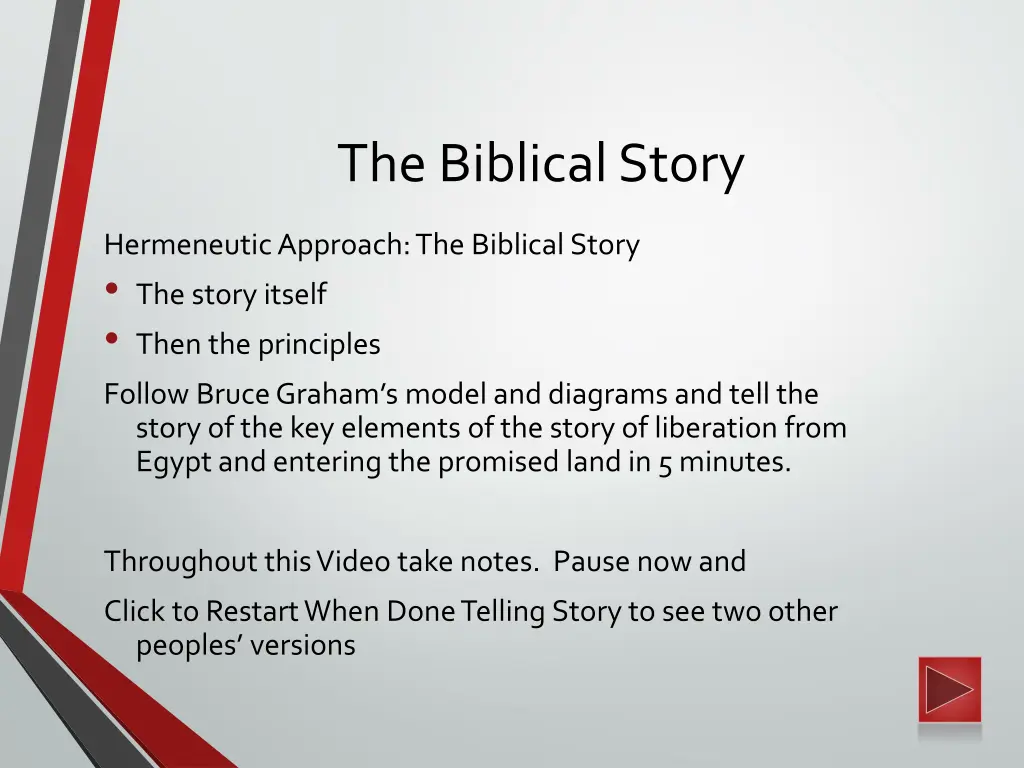 the biblical story