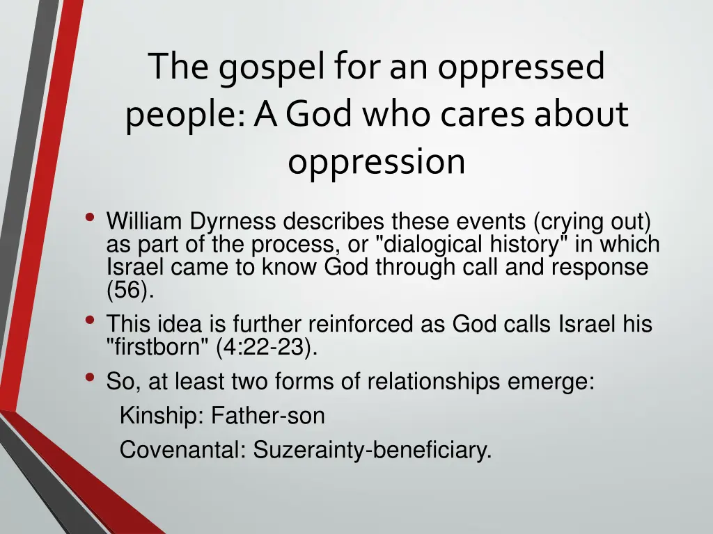 the gospel for an oppressed people