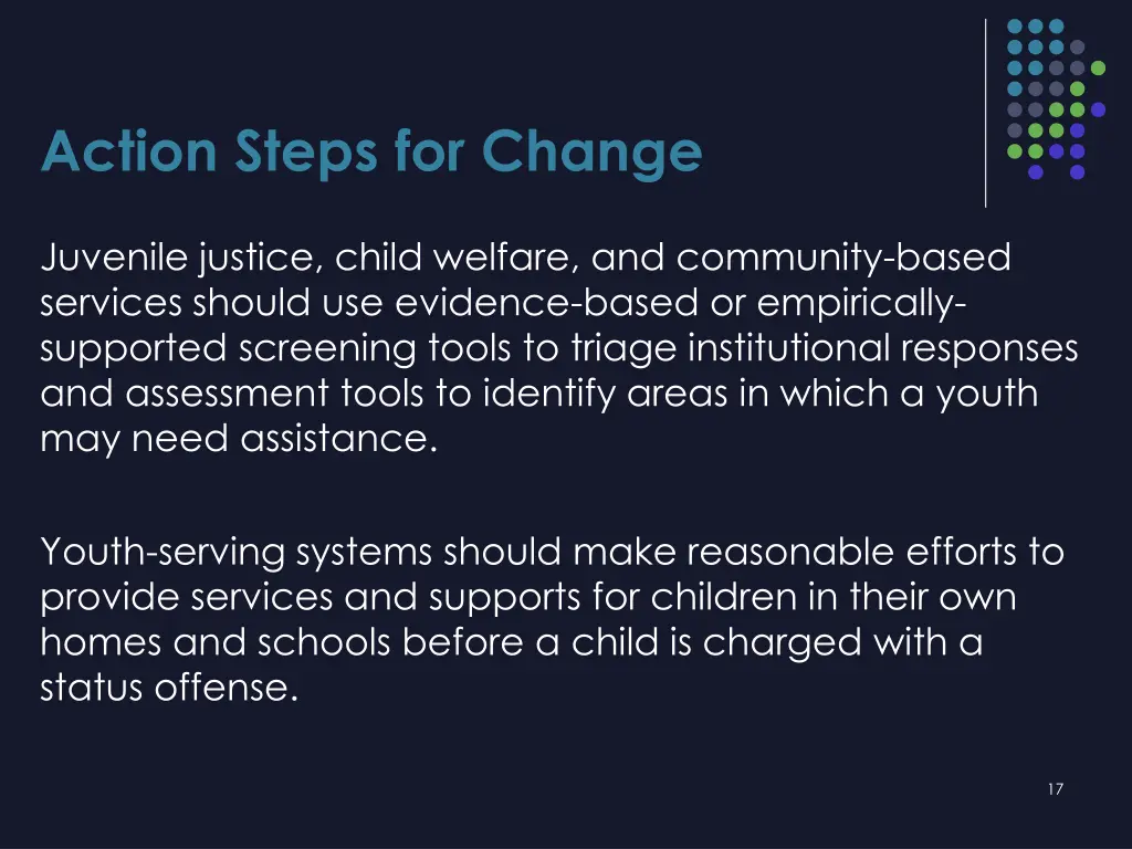action steps for change