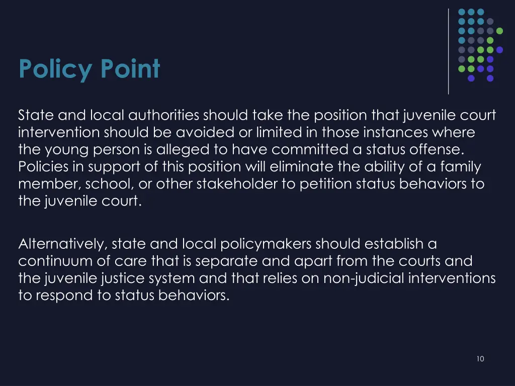 policy point