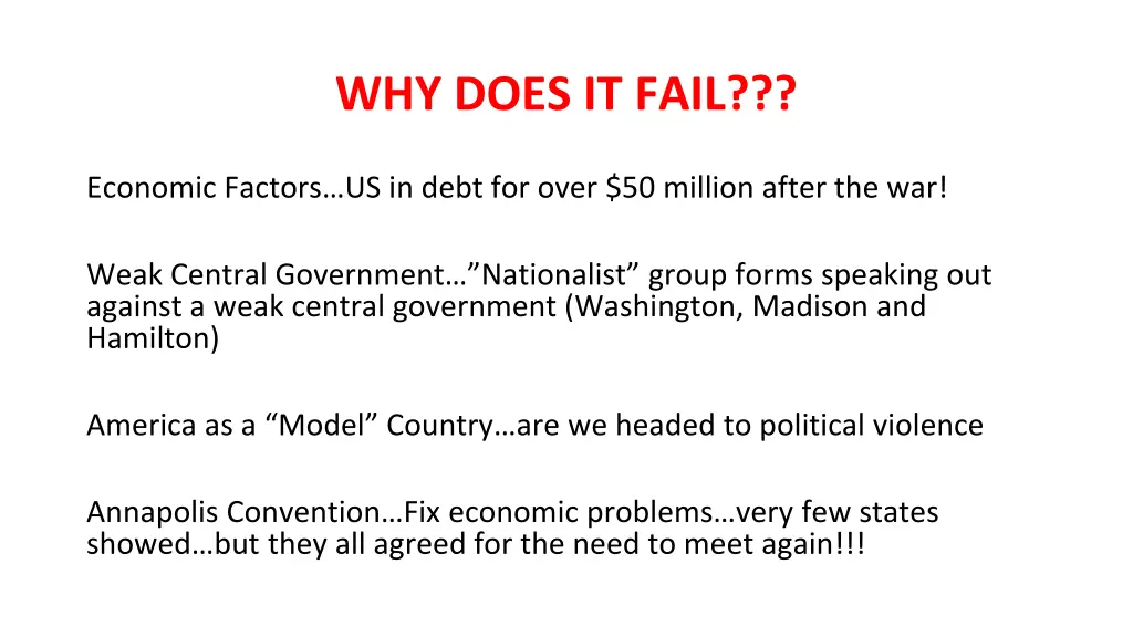 why does it fail