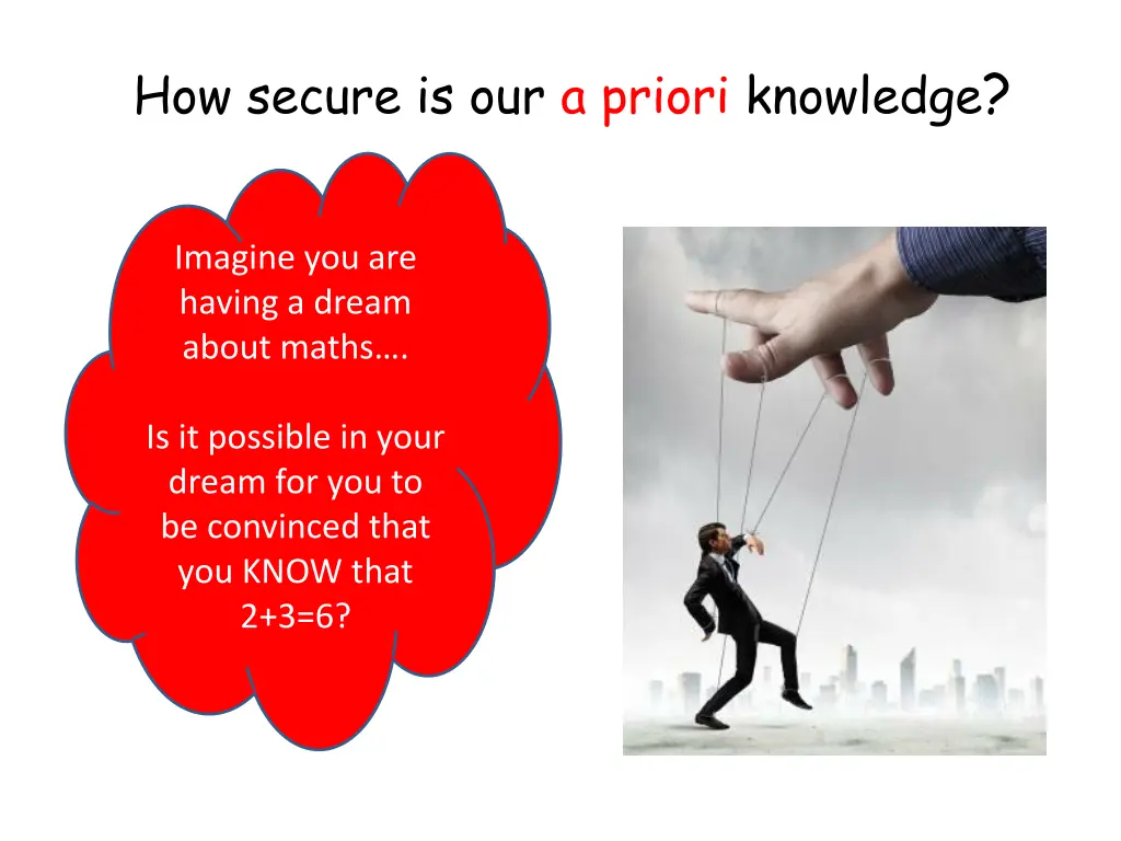 how secure is our a priori knowledge