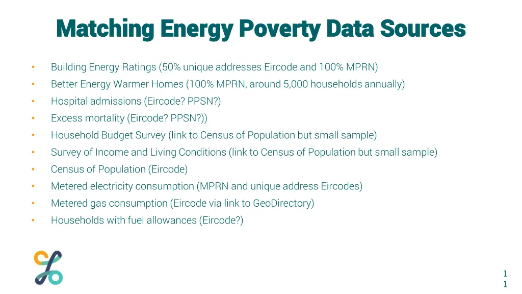 matching energy poverty data sources matching