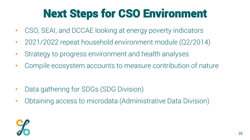 next steps for cso environment next steps
