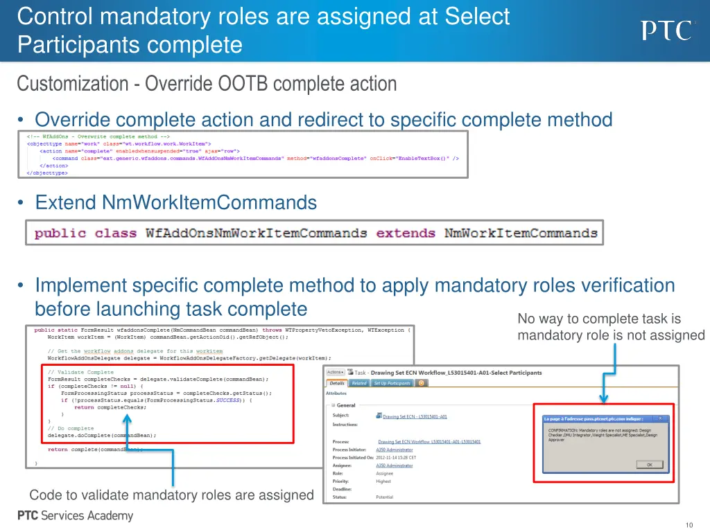 control mandatory roles are assigned at select 1