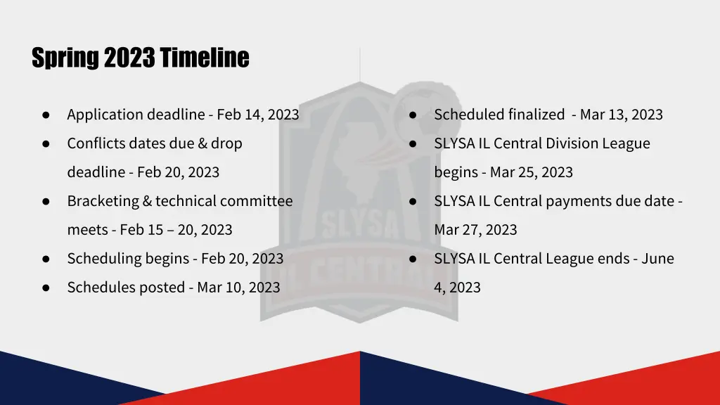spring 2023 timeline