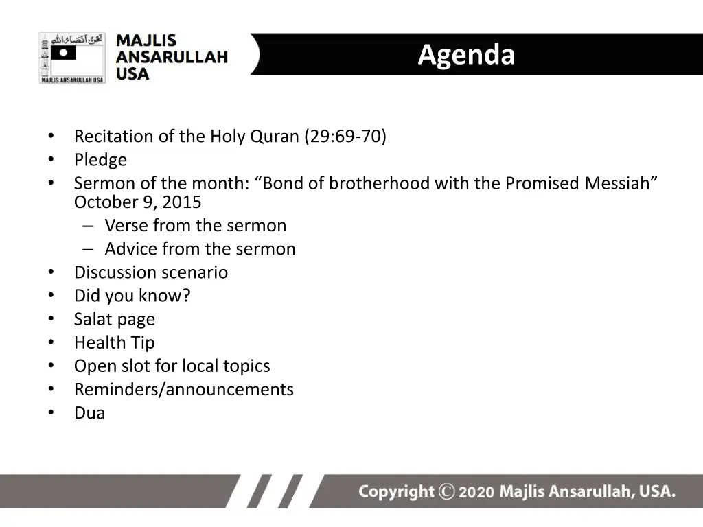 agenda