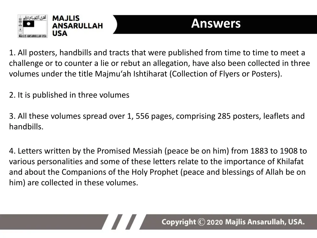 answers