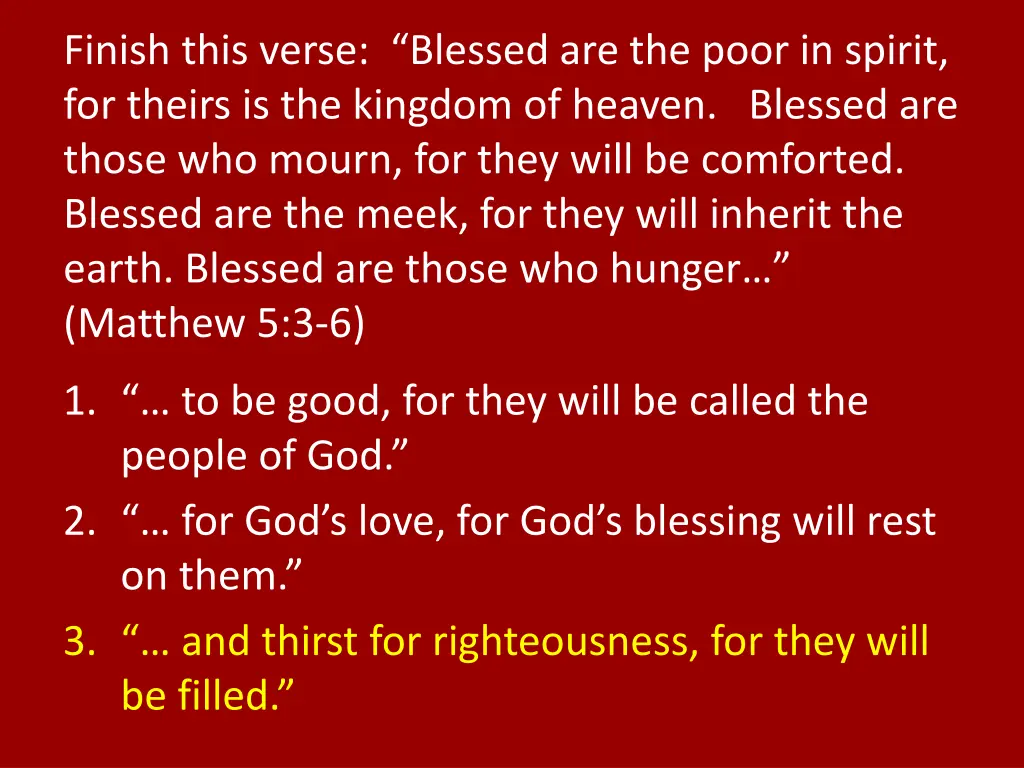 finish this verse blessed are the poor in spirit 1