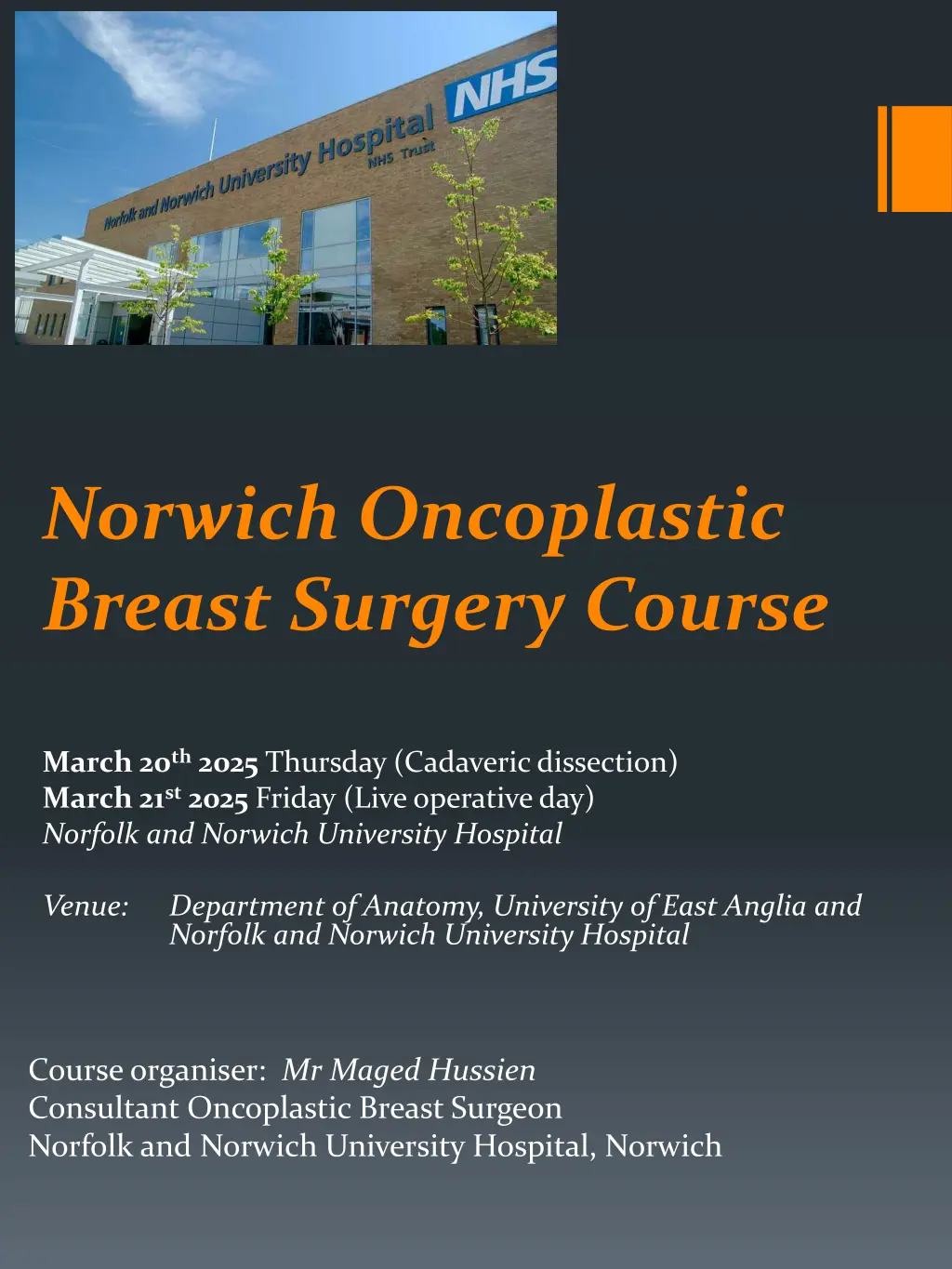 norwich oncoplastic breast surgery course