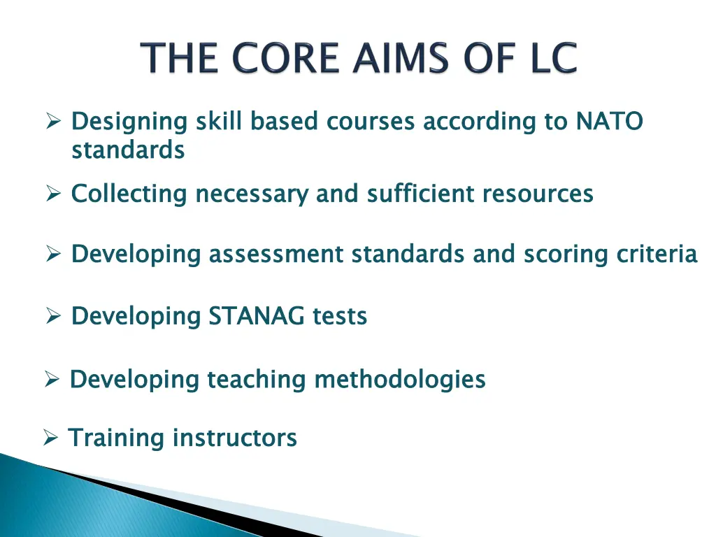 designing standards collecting necessary