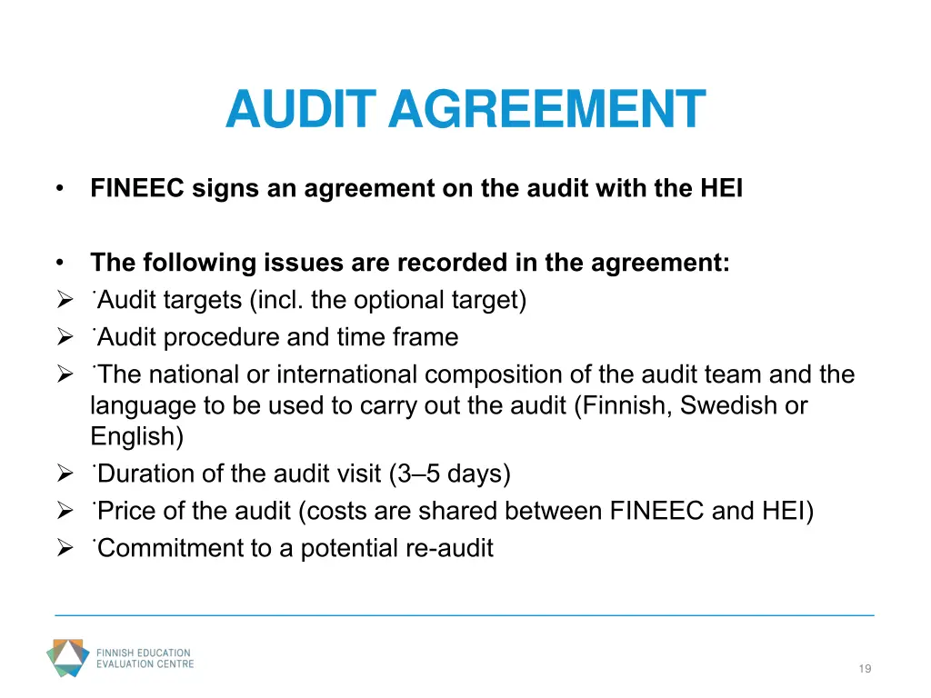 audit agreement