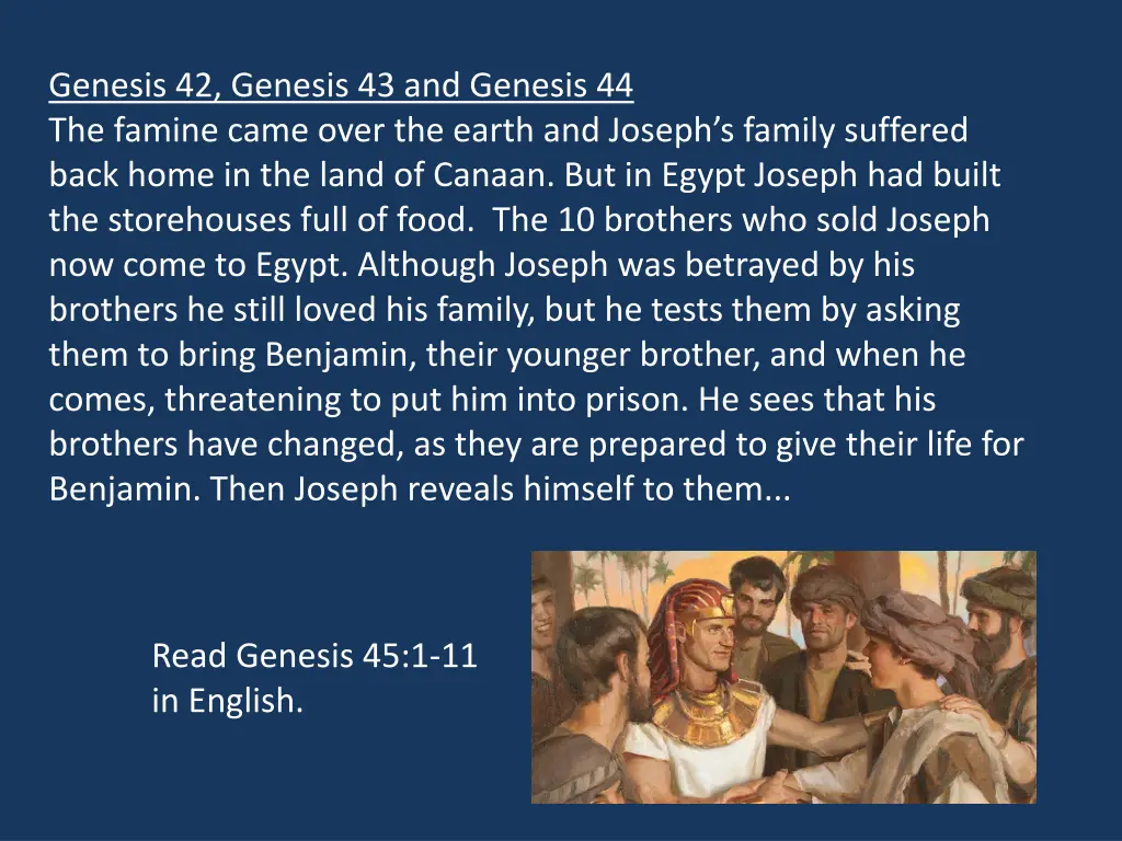 genesis 42 genesis 43 and genesis 44 the famine