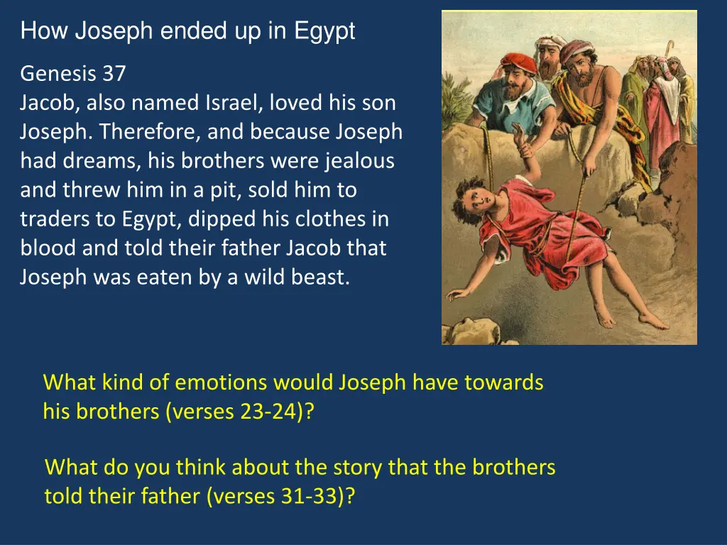 how joseph ended up in egypt