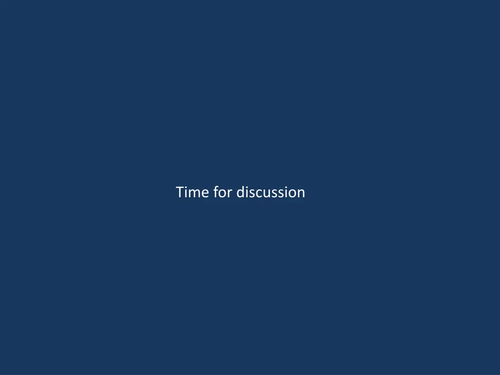 time for discussion