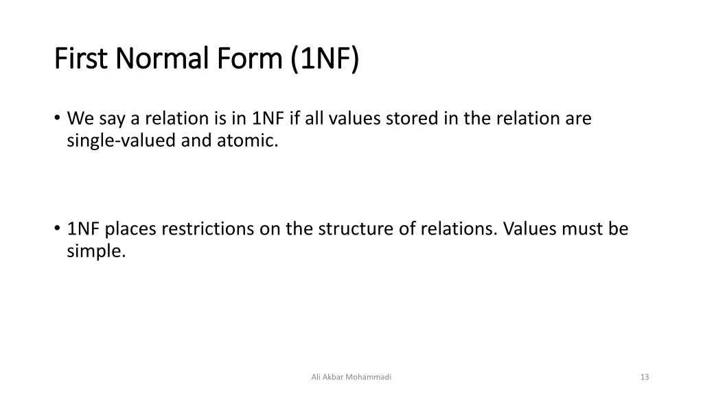 first normal form 1nf first normal form 1nf