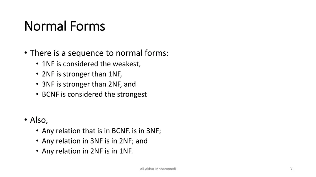 normal forms normal forms