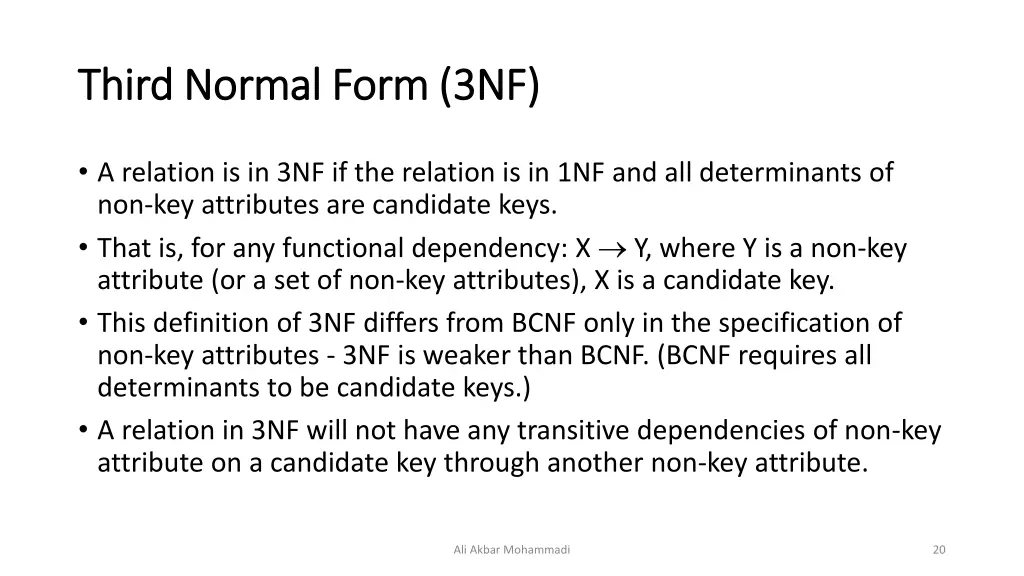third normal form 3nf third normal form 3nf