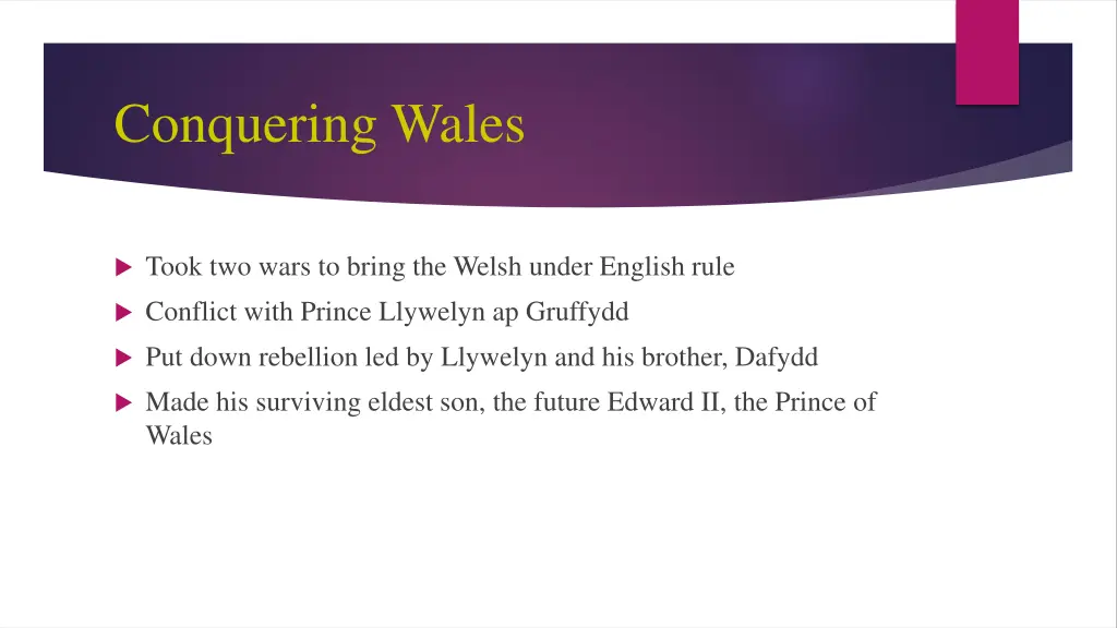 conquering wales