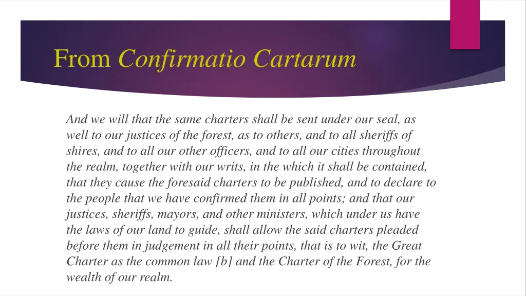 from confirmatio cartarum 1