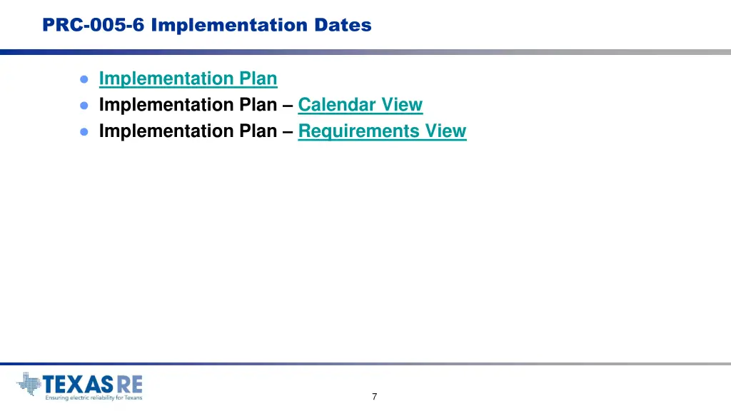prc 005 6 implementation dates